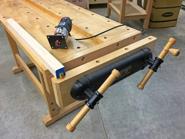 Why Are There So Many Holes In My Woodworking Bench? 5 450QATailVise2