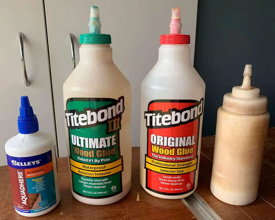 Different types of wood glue