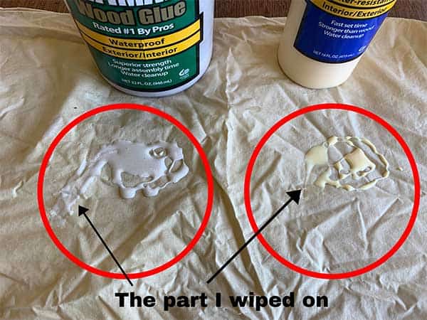 Will Titebond Wood Glue Wash Out Of Clothes? We Tested It 3 Titebond 2 and 3 wiped onto cloth