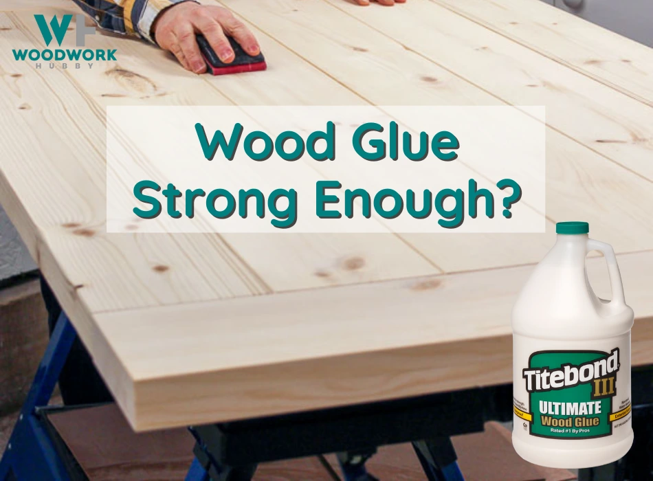 Wooden table top joined with wood glue
