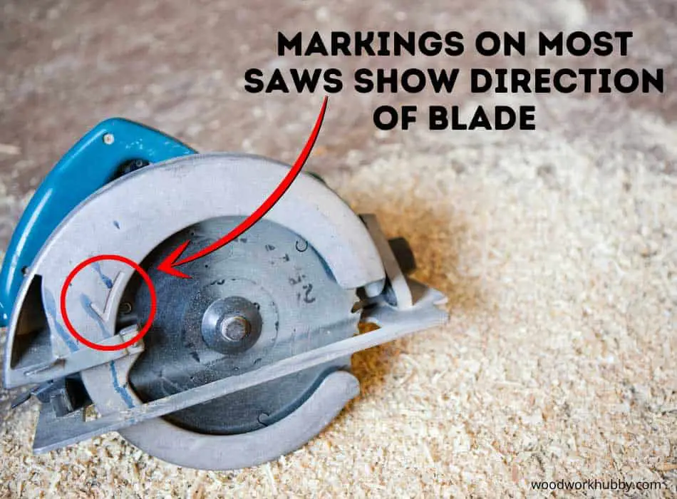 direction of saw blade teeth