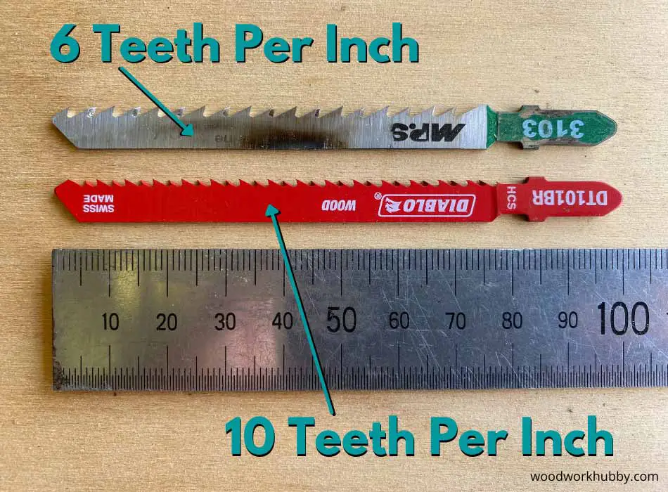 Jigsaw blade teeth per inch