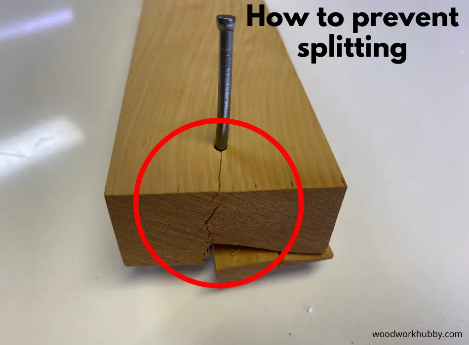 How to nail wood without splitting it