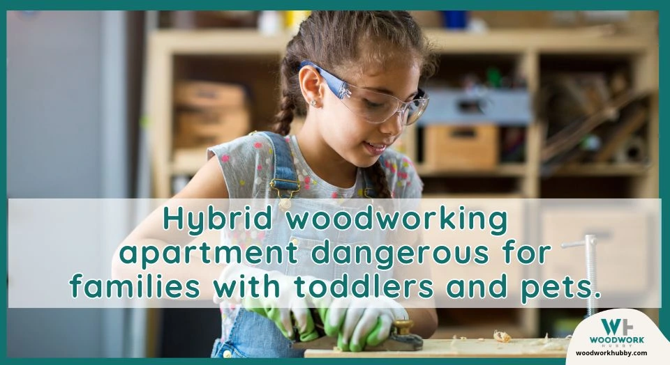 child on hybrid woodworking apartment