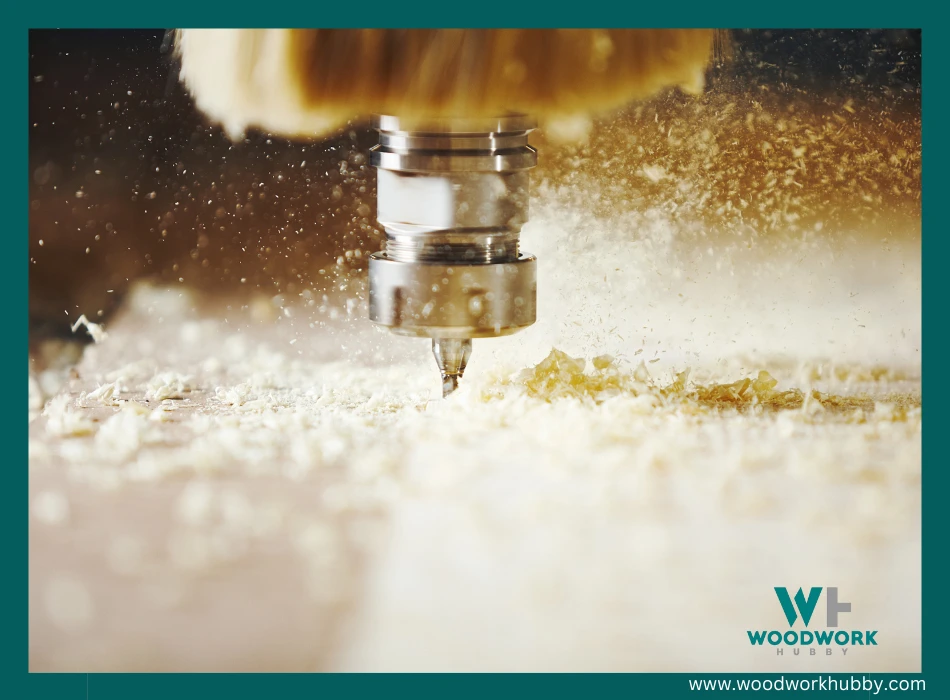 An image of a CNC router cutting a plywood.