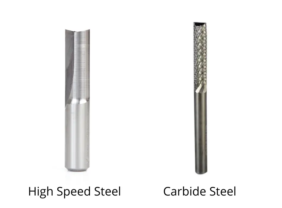 High speed steel vs carbide router bits