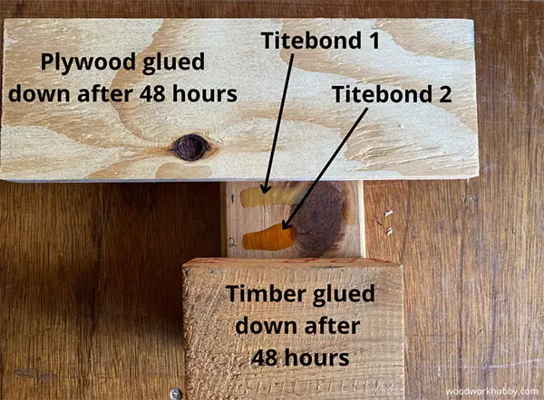 Timber glued after linseed oil