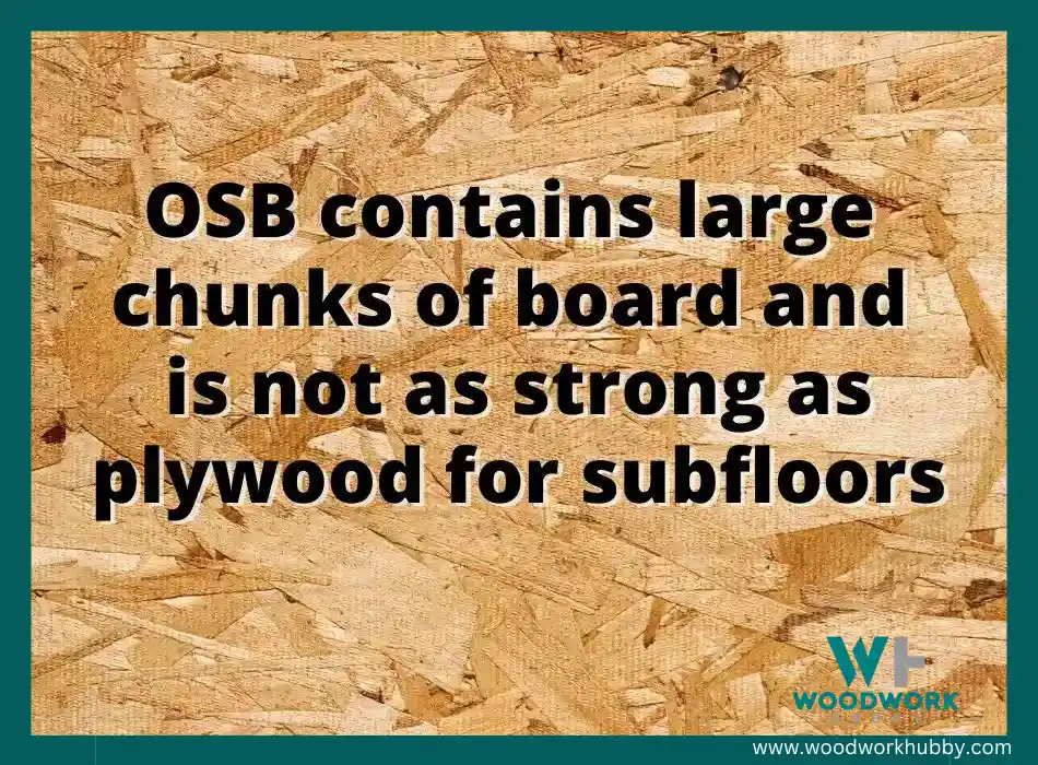 OSB chunks used to make the board