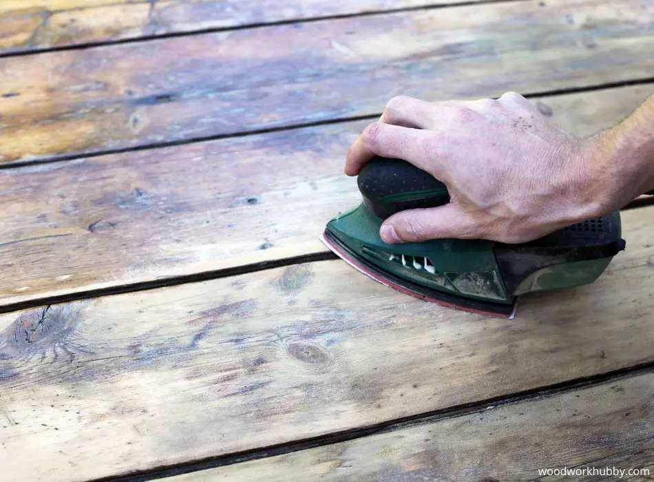 Sanding wood after stain