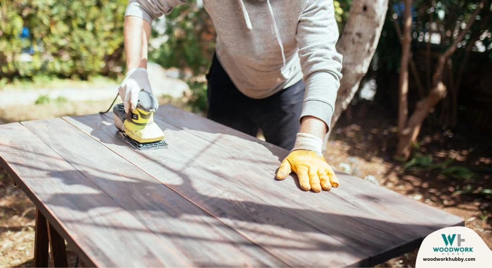 sanding wood