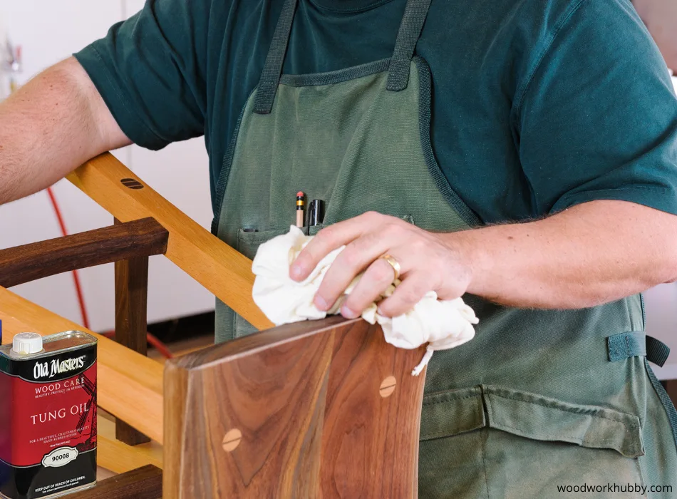 Wiping on Tung Oil