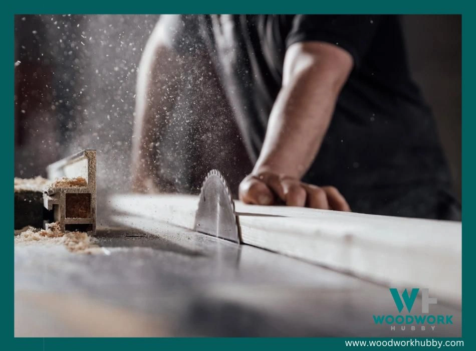 man using table saw