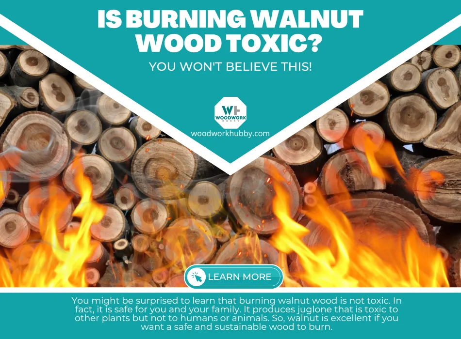 burning walnut wood