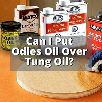 wiping a board with odies oil and tung oil