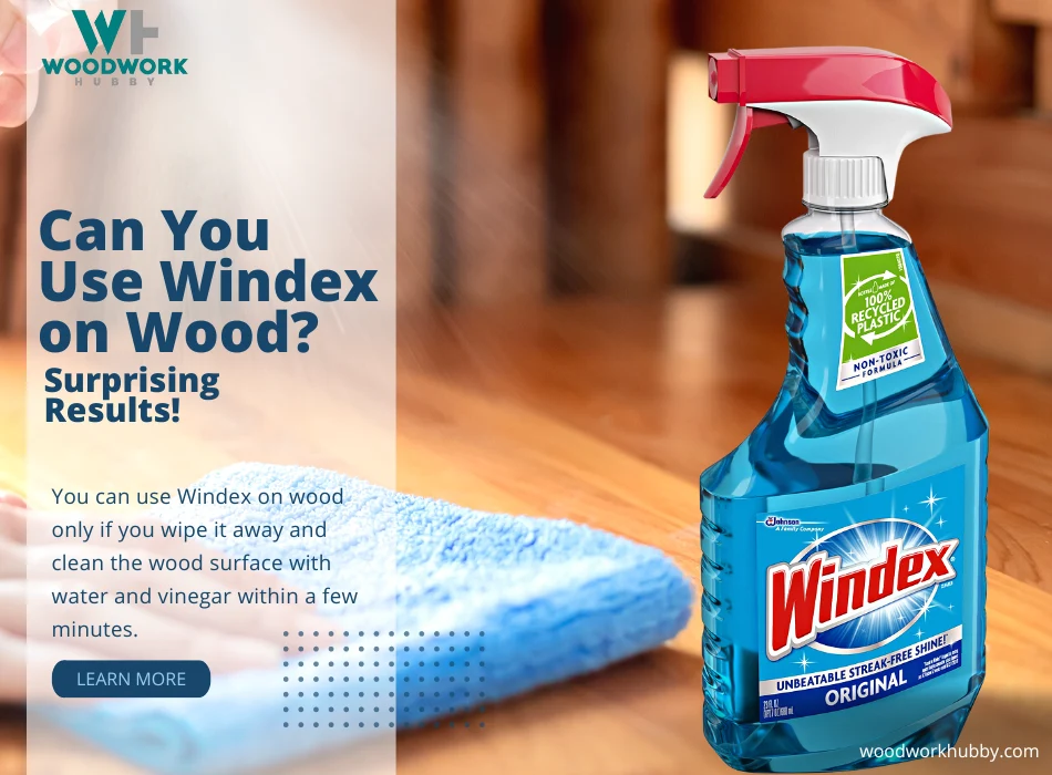  wiping wood with windex