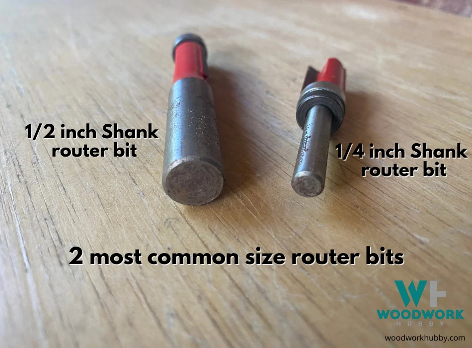 Router bit shank sizes