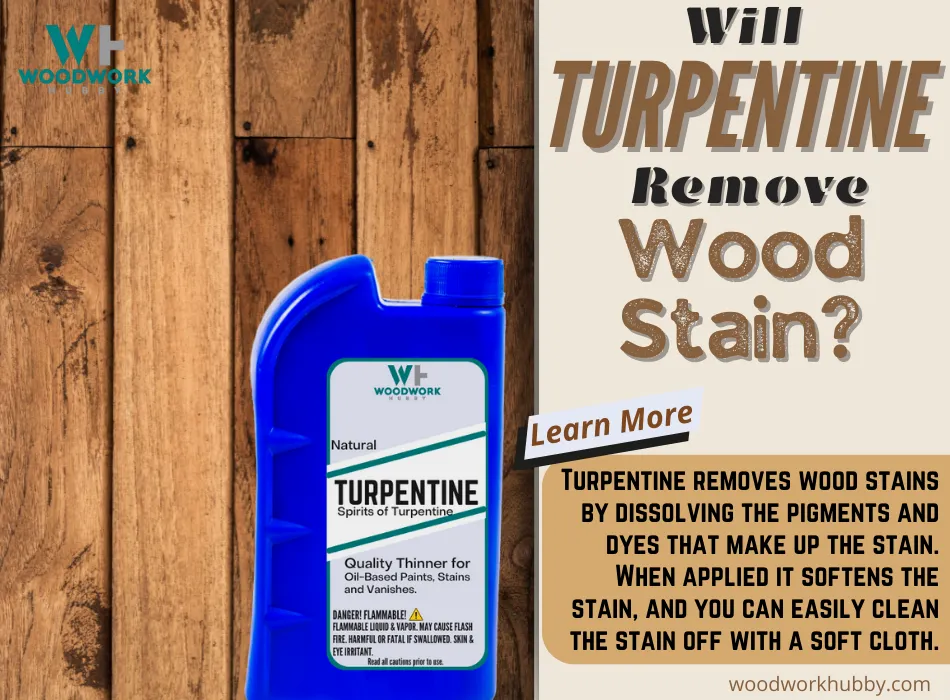 Will Turpentine Remove Wood Stain? Plus Alternatives 2 Image of turpentine in a container on wood backgroud_Will Turpentine Remove Wood Stain