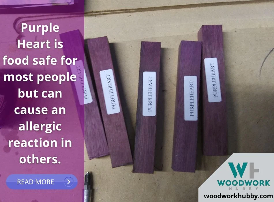 Is Purple Heart wood food safe?