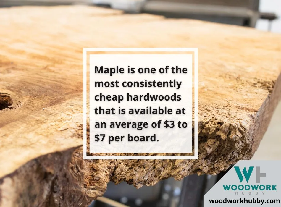 Maple wood one of the less expensive hardwood