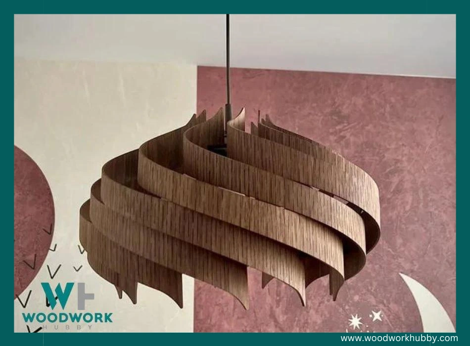 Natural lamp made of walnut wood