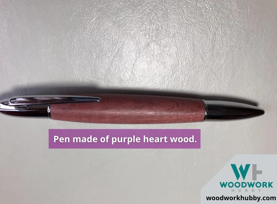 Pen made of purpleheart wood