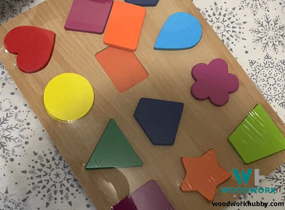 kids' wooden shape puzzle