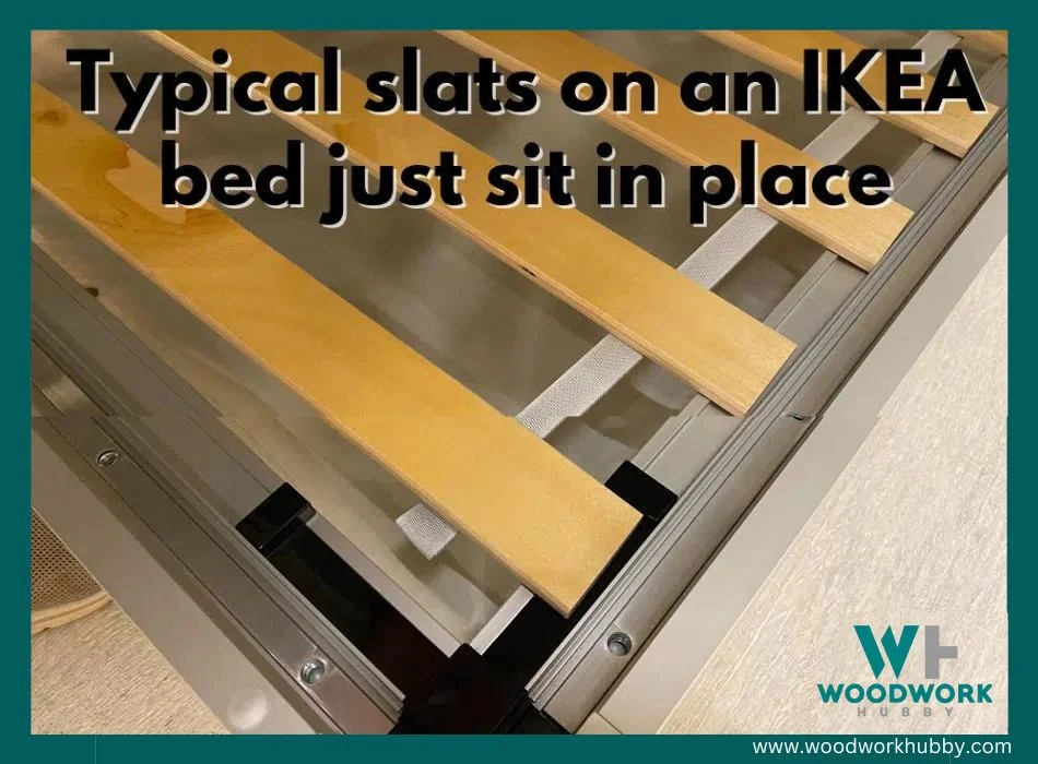 Slats on an IKEA bed base