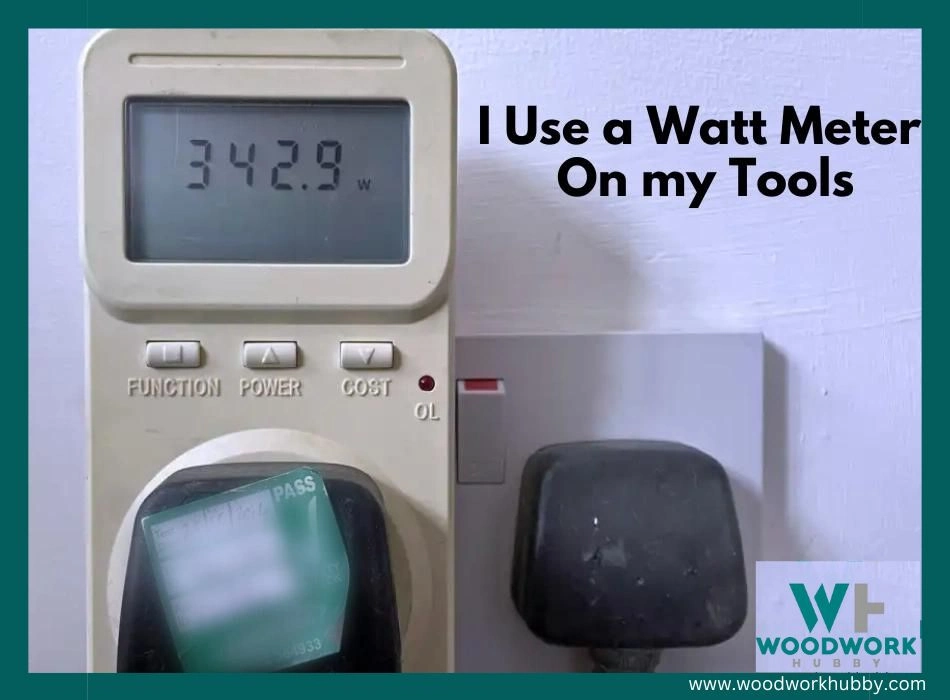 Wattage meter used for measuring watts used by my dust collector