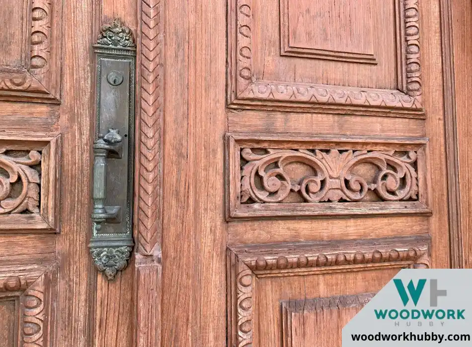 ancient cedar wood door