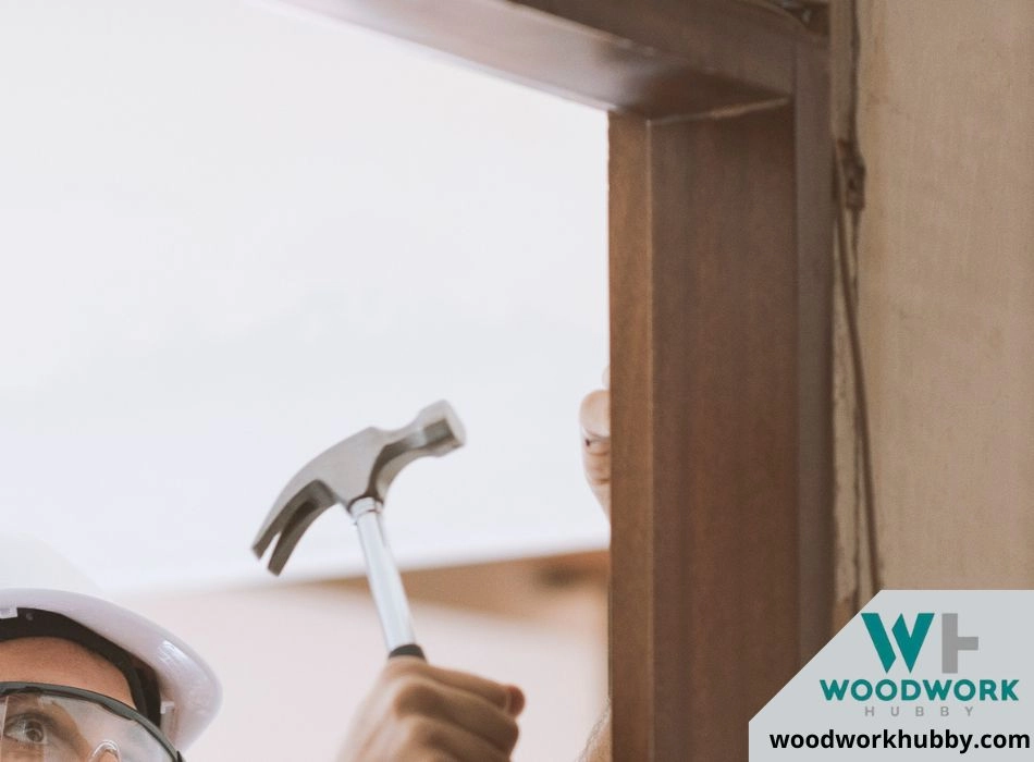 What Size of Finishing Nails for Door Jamb (Ultimate Guide) 4 carpenter installing door jamb using finishing nails