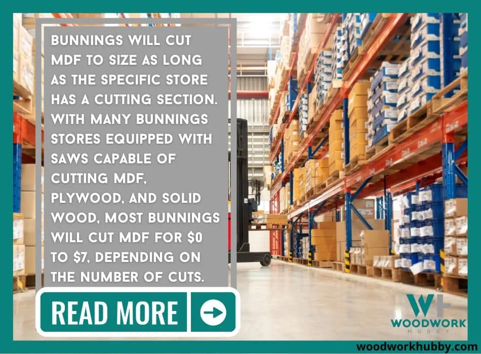 Bunnings will cut MDF 