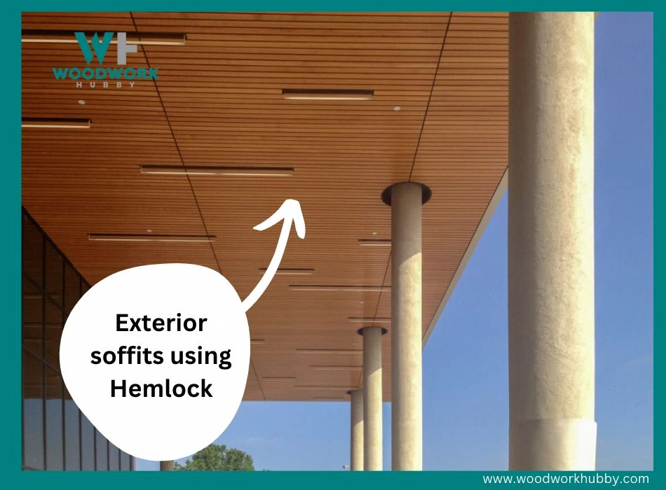 exterior soffits using hemlock