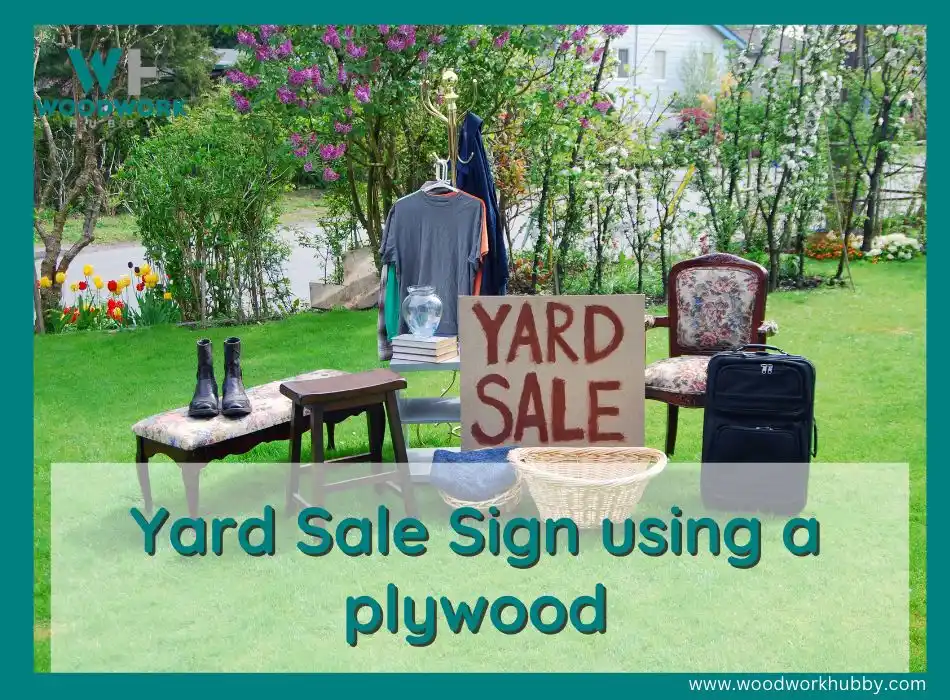 yard sale using a plywood
