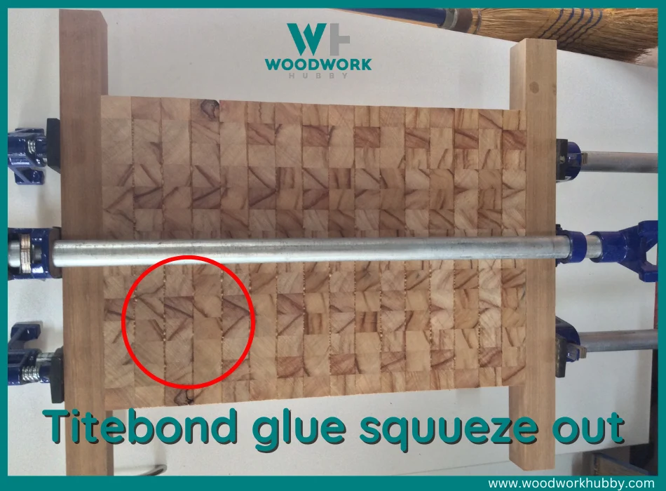 Titebond glue on cutting board