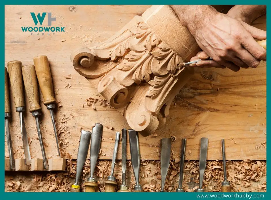 etch out details in wood carving