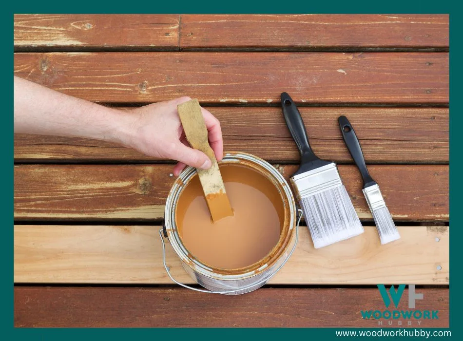 painting stained wood