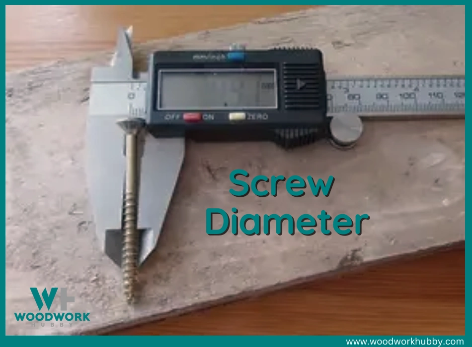Measuring the diameter of a screw for clearance hole